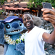 Stitch and his friend Sterling K. Brown